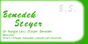 benedek steyer business card